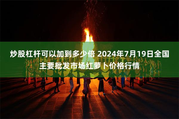 炒股杠杆可以加到多少倍 2024年7月19日全国主要批发市场红萝卜价格行情