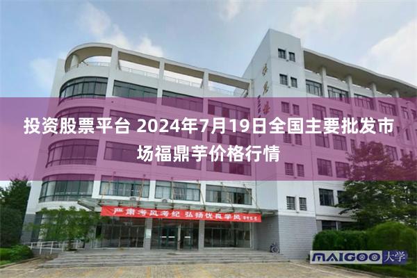 投资股票平台 2024年7月19日全国主要批发市场福鼎芋价格行情