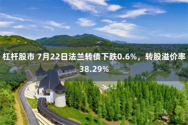 杠杆股市 7月22日法兰转债下跌0.6%，转股溢价率38.29%