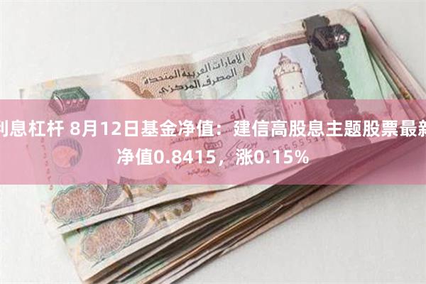 利息杠杆 8月12日基金净值：建信高股息主题股票最新净值0.8415，涨0.15%