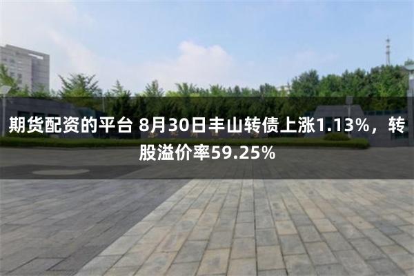 期货配资的平台 8月30日丰山转债上涨1.13%，转股溢价率59.25%