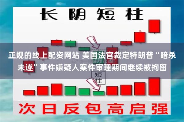 正规的线上配资网站 美国法官裁定特朗普“暗杀未遂”事件嫌疑人案件审理期间继续被拘留