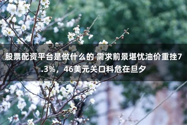 股票配资平台是做什么的 需求前景堪忧油价重挫7.3%，46美元关口料危在旦夕